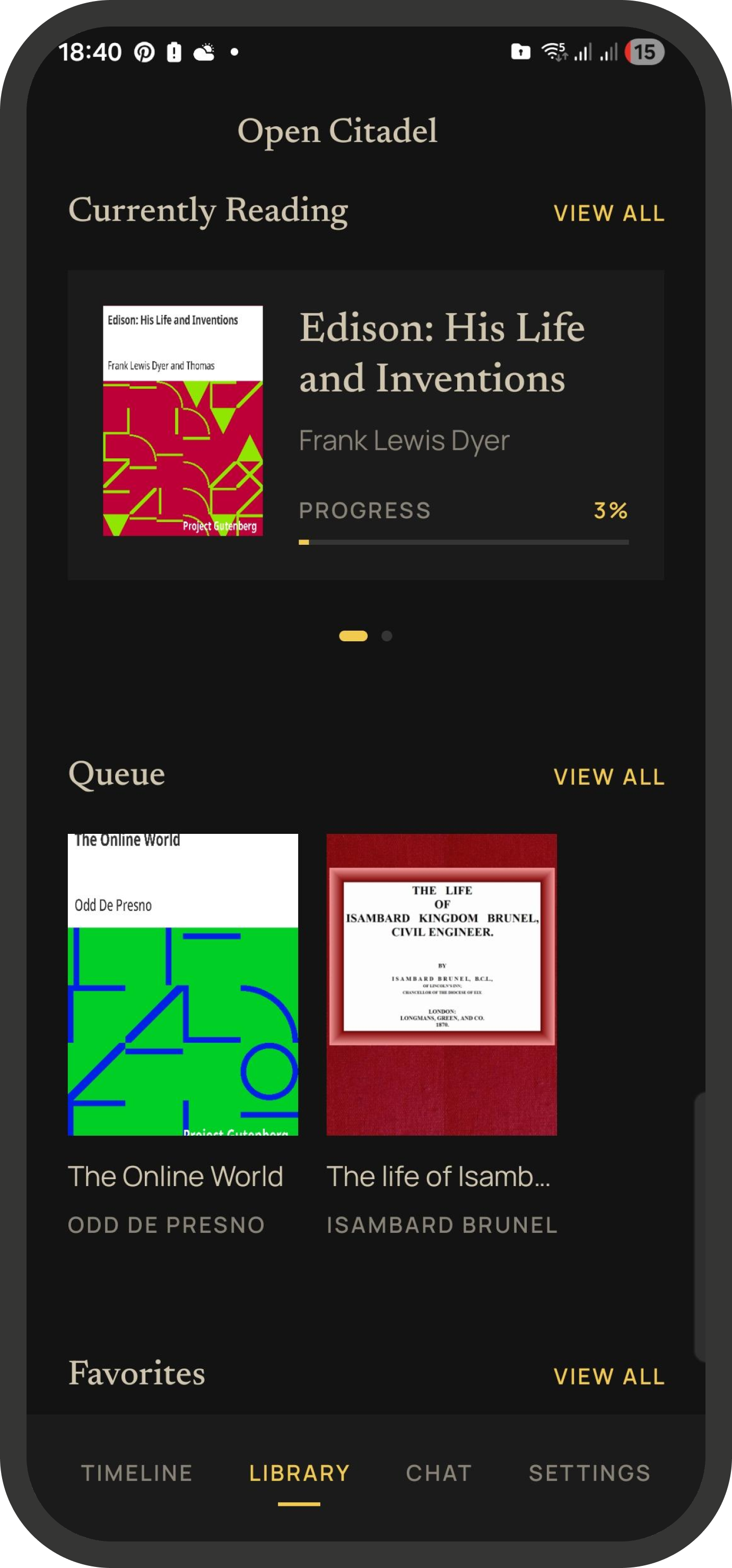 Open Citadel app on Android